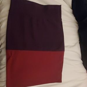 Lularoe Cassie Skirt Used purple striped